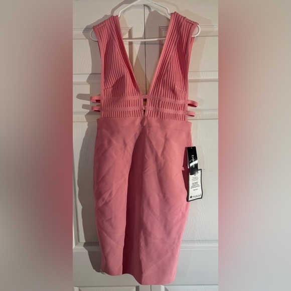 Bebe Pink Sleeveless Dress Size L NWT Style SALT455 - Picture 5 of 8